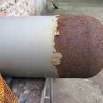 Sl.11.Boca 12 l. Faber – siva – velika korozija dna boce. NZ 2016.g.